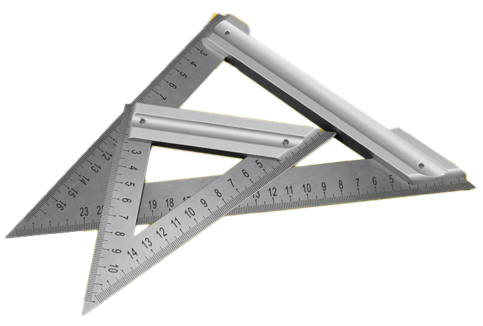 Woodworking Square 90 Degree Stainless Steel Set Square - Exquisite aluminum base triangle ruler 120mm